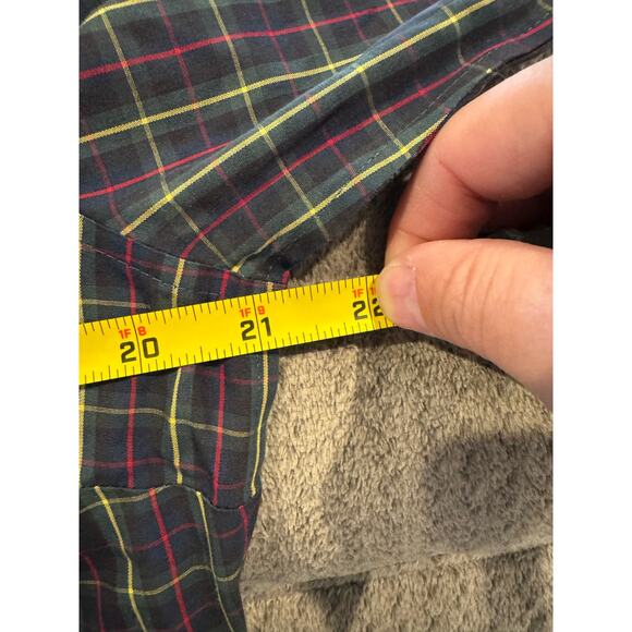 L.L. Bean Men's Size Medium Plaid Button-Down Dress Shirt Multicolor - Picture 4 of 4